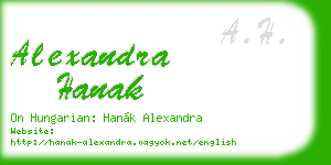 alexandra hanak business card
